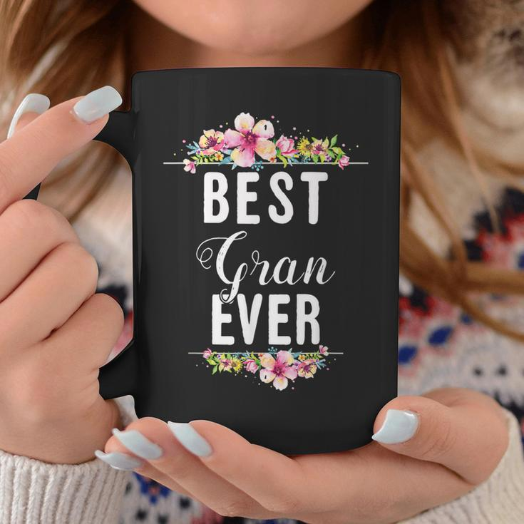 Best Gran Ever Floral Design Family Matching Gift Coffee Mug Funny Gifts