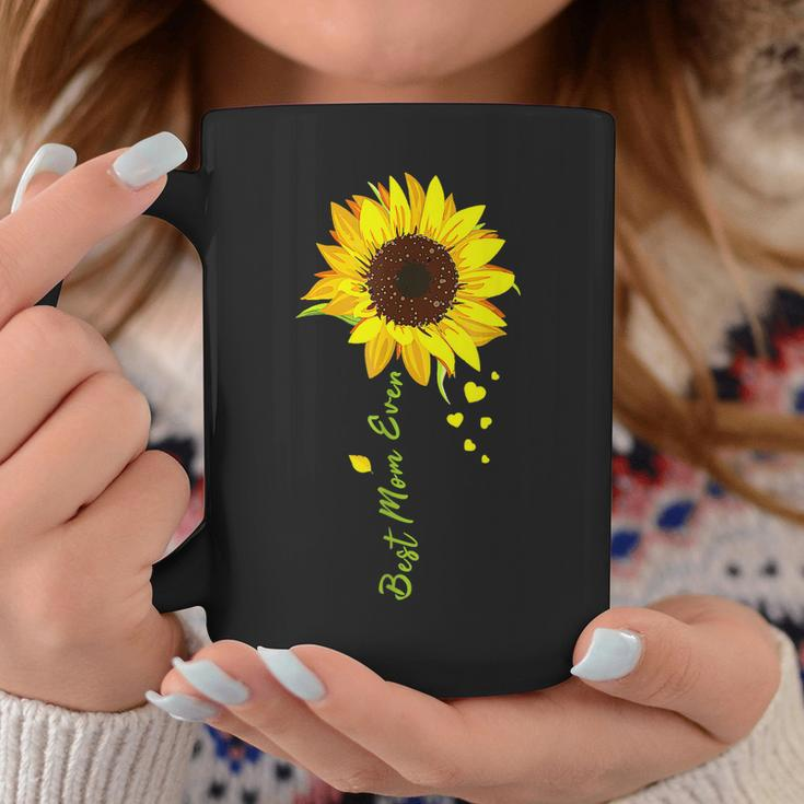 Best Mom Ever Sunflower Hearts Love Funny Mothers Day Women Coffee Mug Unique Gifts