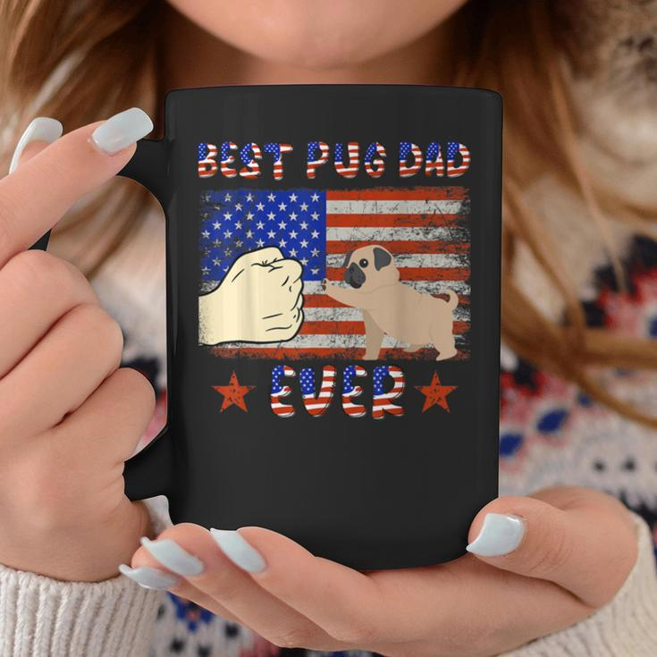 Best Pug Dad Ever Funny Pug Lover American Flag 4Th Of July Bbmxyg Coffee Mug Unique Gifts