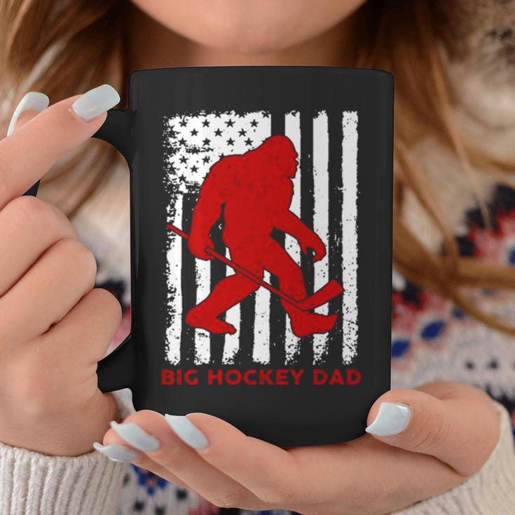 Bigfoot Big Hockey Dad American Flag Coffee Mug Unique Gifts