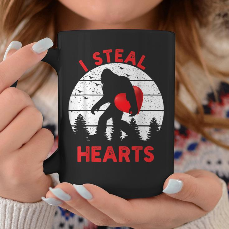 Bigfoot Sasquatch Yeti Believe I Steal Hearts Valentines Day Coffee Mug Funny Gifts