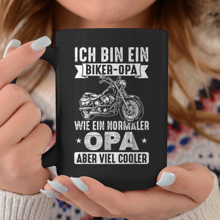 Biker-Opa Wie Normaler Opa Aber Viel Cooler Motorrad Tassen Lustige Geschenke