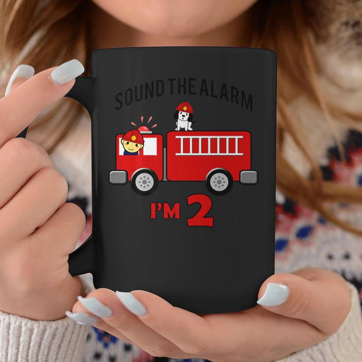 Birthday 2 Year Old Fire Fighter Truck | Firetruck Coffee Mug Funny Gifts