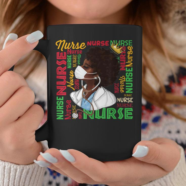 Black Nurse History Month Afro Melanin Queen Woman Pride Blm Coffee Mug Funny Gifts