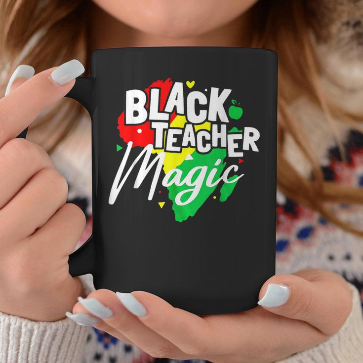 Black Teacher Magic Melanated & Educated Black History Month Coffee Mug Funny Gifts