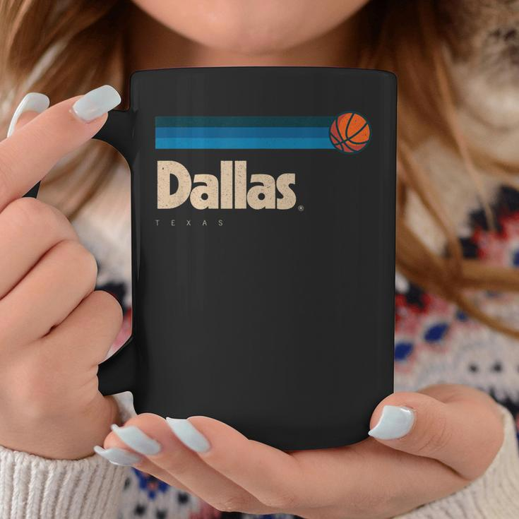 Blue Dallas Basketball B-Ball City Texas Retro Dallas Coffee Mug Funny Gifts