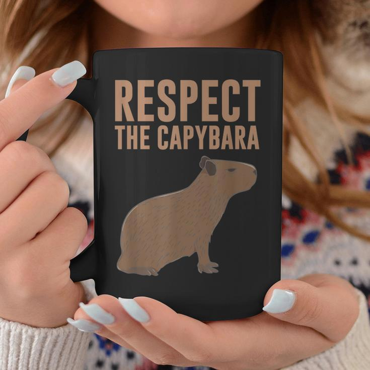 Capybara Gifts Respect The Capybara Cute Animal Coffee Mug Unique Gifts