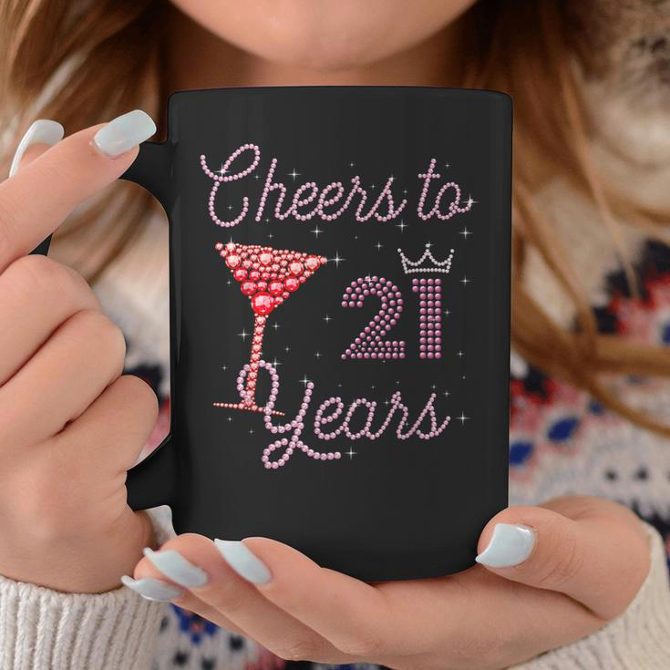 Cheers To 21 Years 21St Birthday 21 Years Old Bday Coffee Mug Unique Gifts