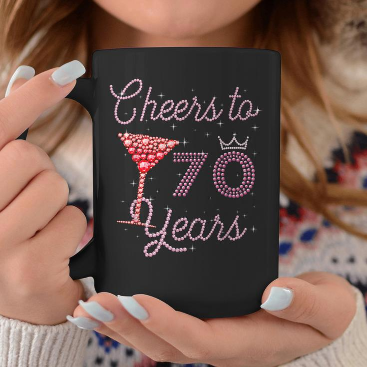 Cheers To 70 Years 70Th Birthday 70 Years Old Bday Coffee Mug Unique Gifts