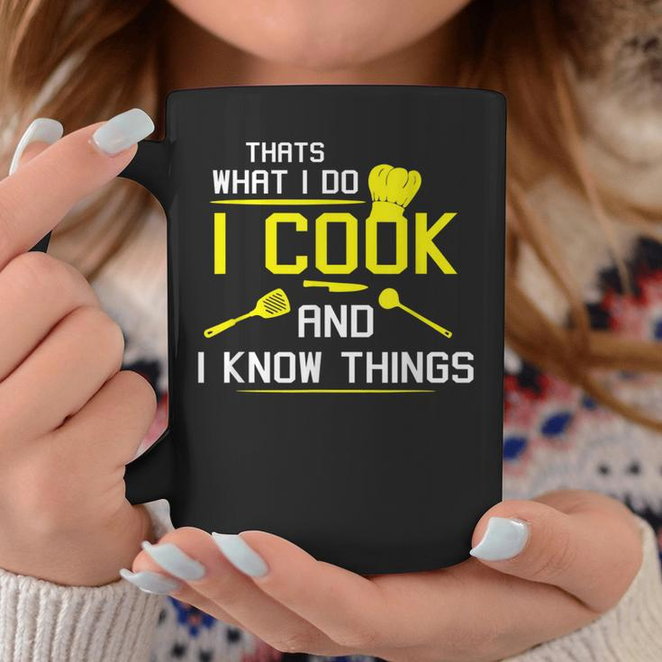 Chef Geek Food Funny I Cook And I Know Things Coffee Mug Funny Gifts