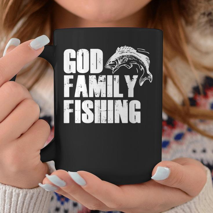Christian Fisherman Gift God Family Fishing Men Dad Vintage Coffee Mug Funny Gifts