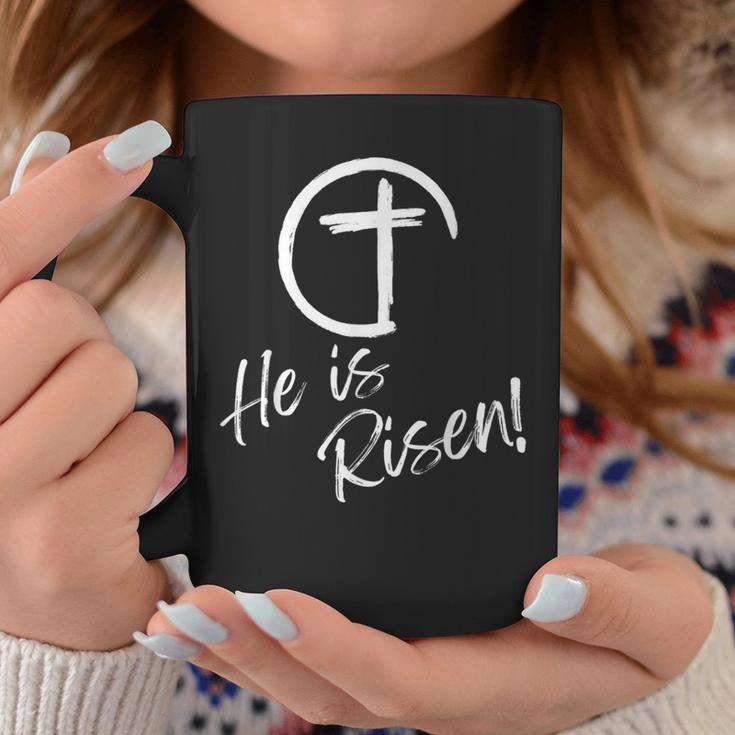 Christian Inspirational Easter He Is Risen Cross Gospel Coffee Mug Unique Gifts
