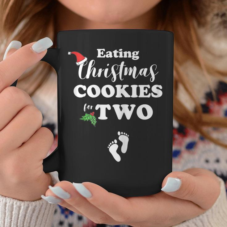 Christmas Pregnancy Mom To Be Eating Cookies For Two Gift For Womens Coffee Mug Unique Gifts