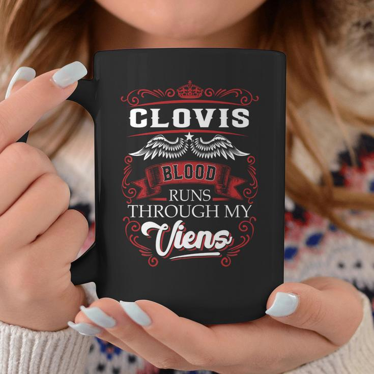 Clovis Blood Runs Through My Veins Coffee Mug Funny Gifts