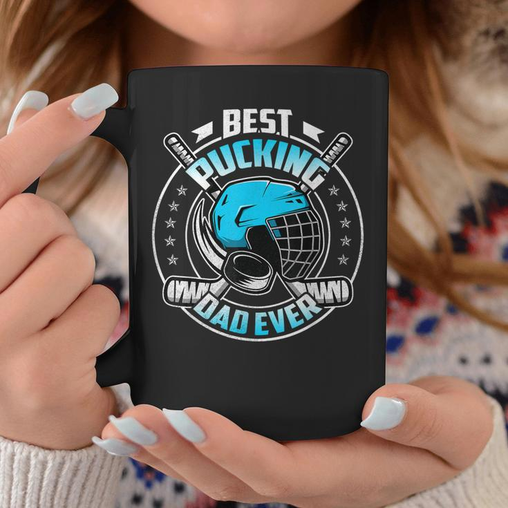 Cool Hockey Dad Gifts Funny Best Pucking Dad Ever Sports Coffee Mug Unique Gifts