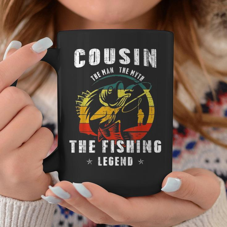 Cousin Man Myth Fishing Legend Funny Fathers Day Gift Coffee Mug Funny Gifts