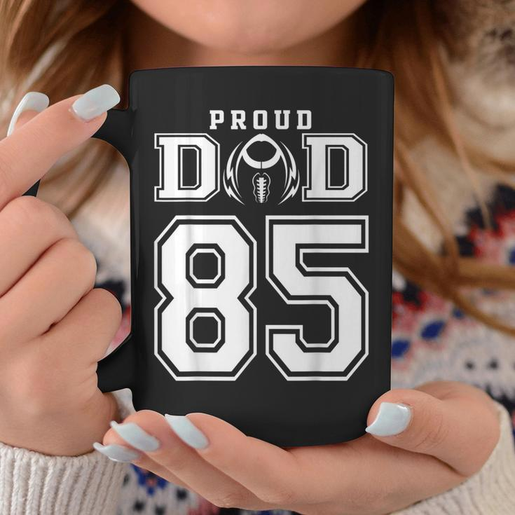 Custom Proud Football Dad Number 85 Personalized For Men Coffee Mug Unique Gifts