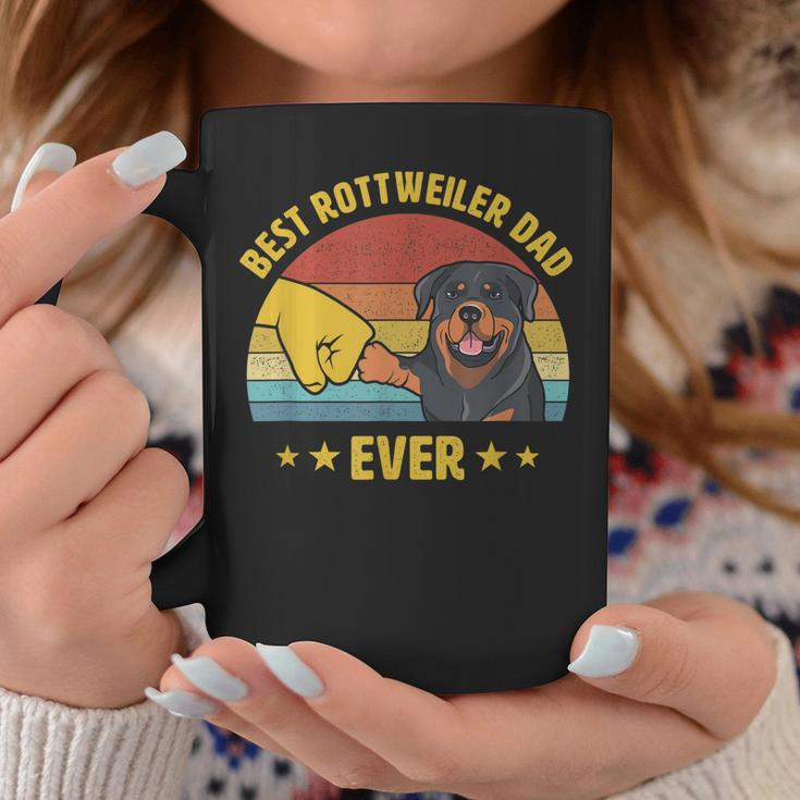 Cute Best Rottweiler Dad Ever Proud Vintage Rottie Father Coffee Mug Funny Gifts