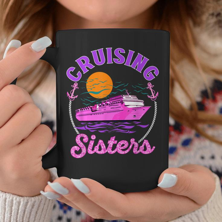 Cute Cruising Sisters Women Girls Cruise Lovers Sailing Trip Coffee Mug Unique Gifts