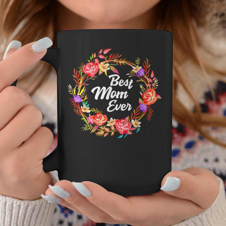 Cute Women Girls Mothers Day Best Mom Ever Flowers Coffee Mug Unique Gifts
