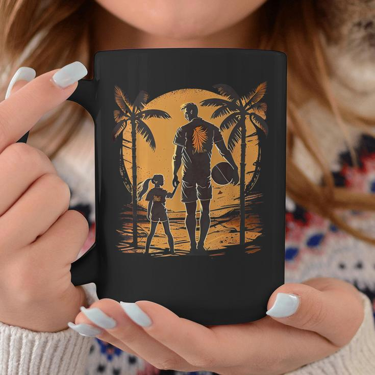 Dad And Daughter Volleybal Graphic Men Women Boys Girls Coffee Mug Unique Gifts