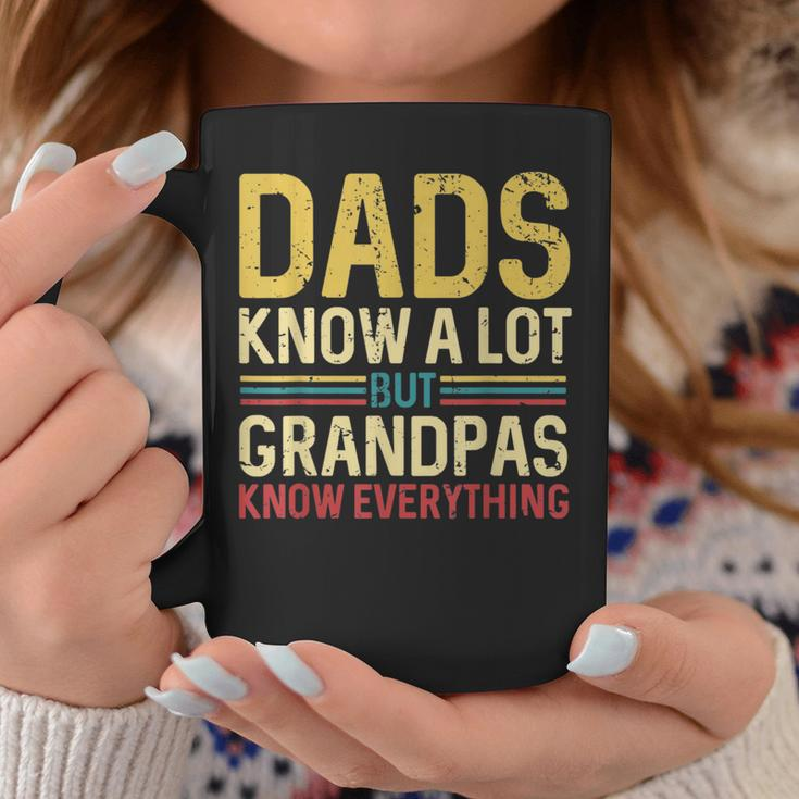 Dads Knows A Lot But Grandpas Know Everything Vintage Coffee Mug Funny Gifts
