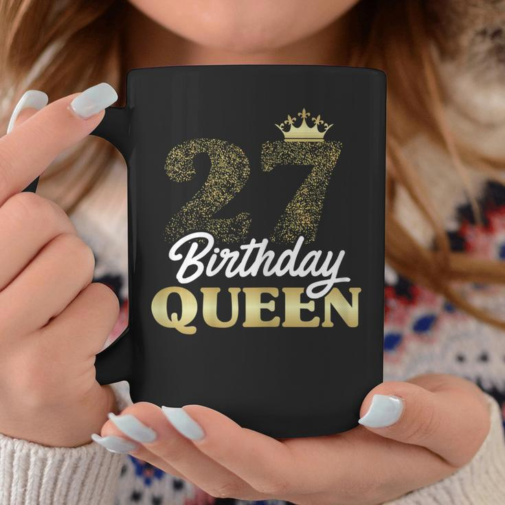 Damen 27. Geburtstag Tassen Jahrgang 1995, Birthday Queen mit Krone Lustige Geschenke