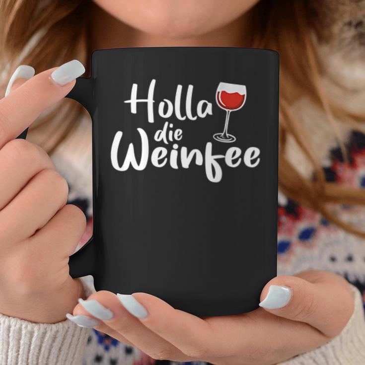 Damen Tassen Holla Die Weinfee, Vino Weiß- & Rotwein Design Lustige Geschenke