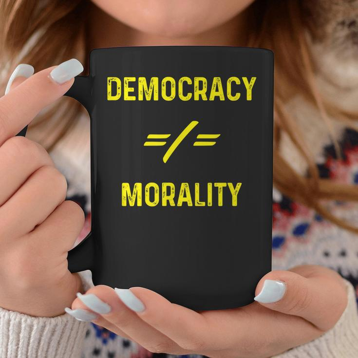 Democracy Morality Libertarian Conservative Ancap Freedom Coffee Mug Unique Gifts