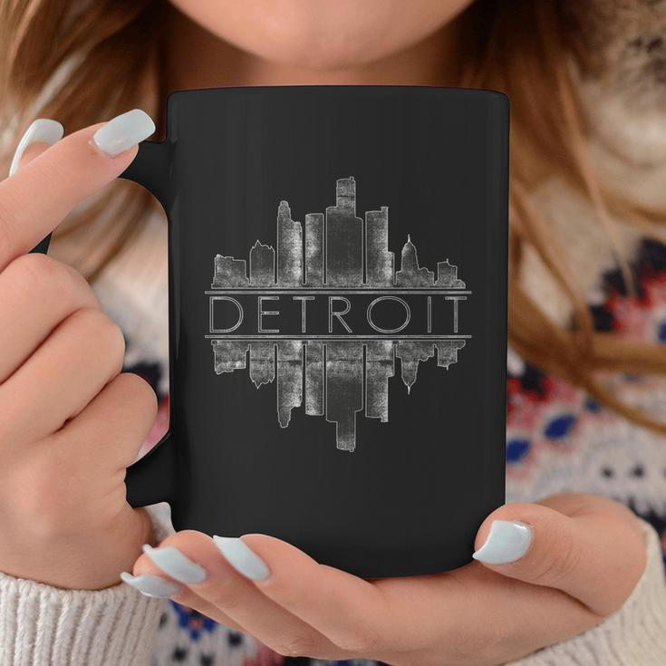 Detroit Mirrored Vintage Skyline Coffee Mug Personalized Gifts