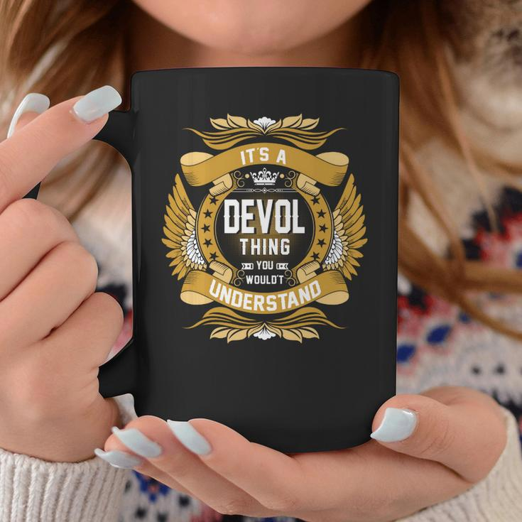 Devol Name Devol Family Name Crest Coffee Mug Funny Gifts