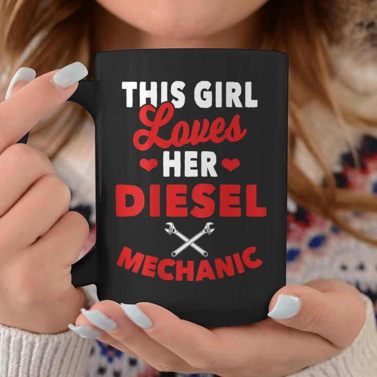 Diesel Mechanic Gifts Wife Girlfriend Design On Back Coffee Mug Unique Gifts