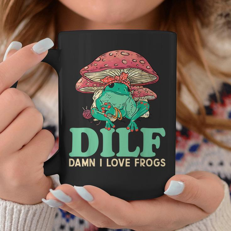 Dilf Damn I Love Frogs Cute Frog Mom Coffee Mug Unique Gifts