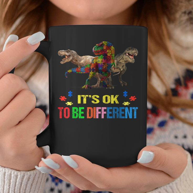 Dinosaur Autism Awareness Days Its Ok To Be Different Coffee Mug Funny Gifts