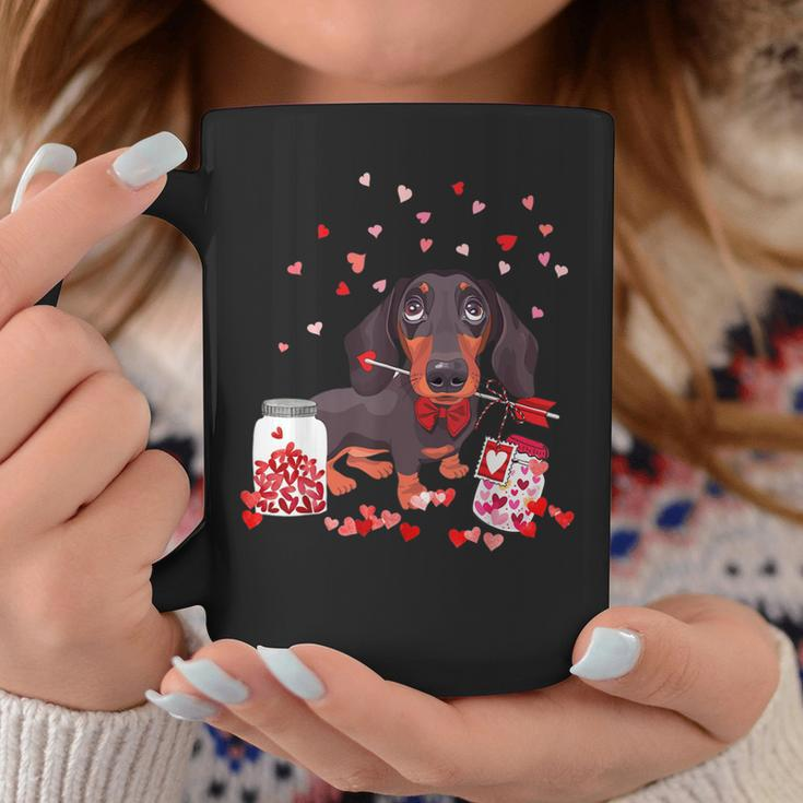 Dog Valentine Cute Dachshund Valentines Day Coffee Mug Funny Gifts
