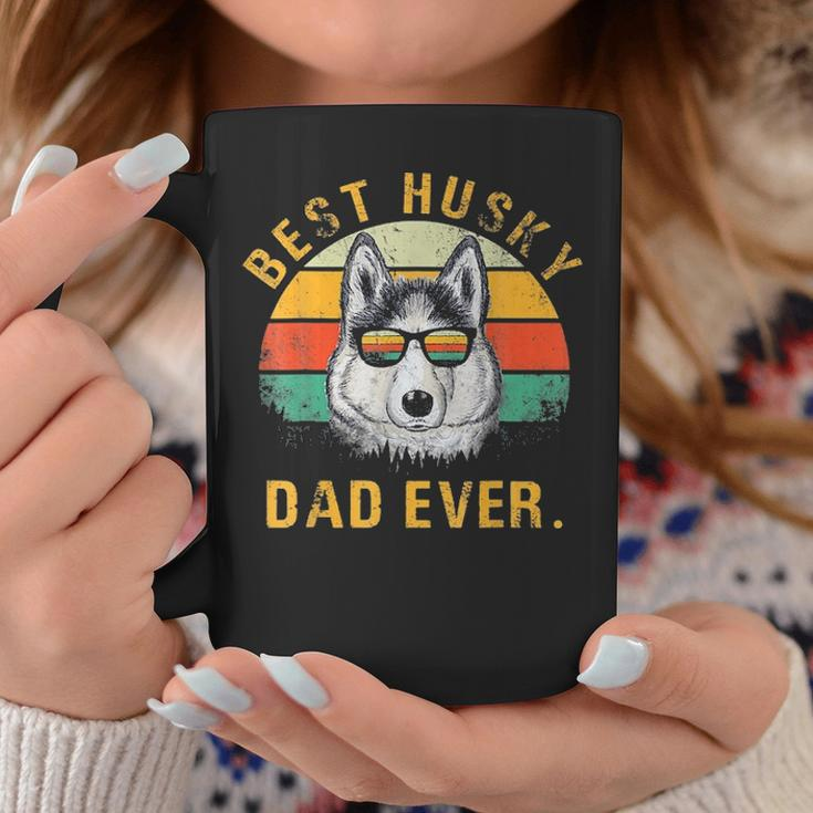 Dog Vintage Best Husky Dad Ever Funny Fathers Day Gifts Coffee Mug Funny Gifts
