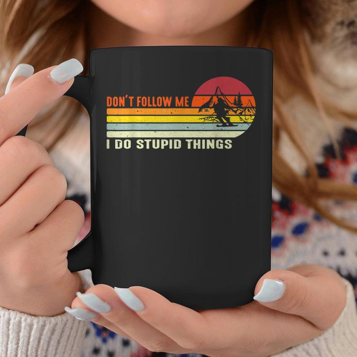 Dont Follow Me I Do Stupid Things Bikers Snowmobile Funny Coffee Mug Funny Gifts