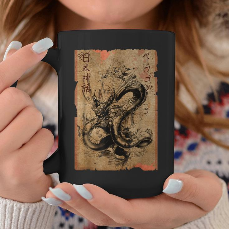 Drachenmotiv Tassen im asiatischen Stil, Japanisch-Chinesische Kultur Lustige Geschenke