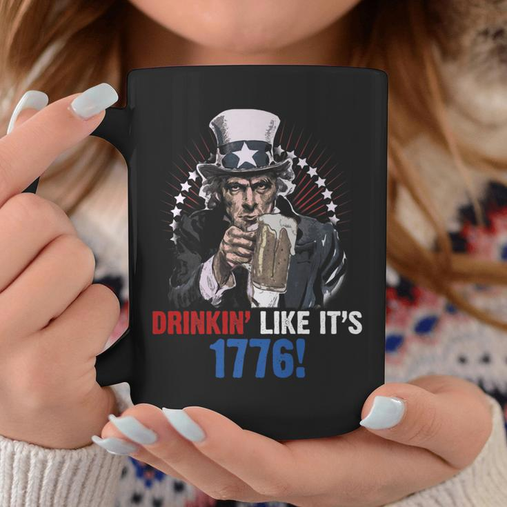 Drinkin Like Its 1776 4Th Of July Uncle Sam Coffee Mug Unique Gifts