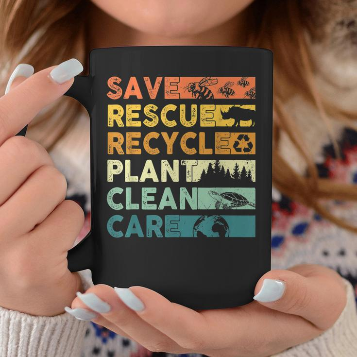 Earth Day 2023 Save Bees Rescue Animals Recycle Plastics Coffee Mug Funny Gifts