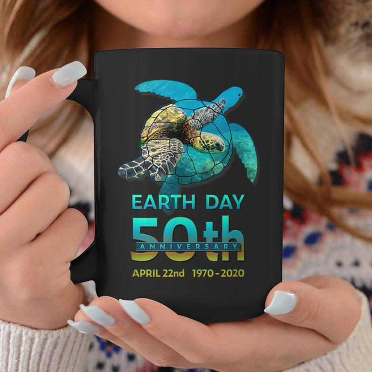 Earth Day 50Th Anniversary Sea Turtle Silhouette Coffee Mug Unique Gifts