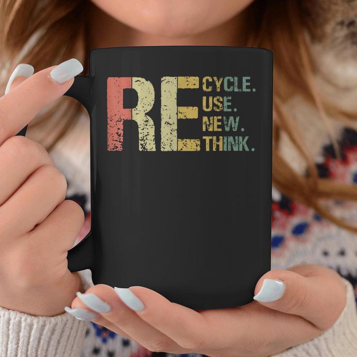 Earth Day - Recycle Reuse Renew Rethink Coffee Mug | Mazezy