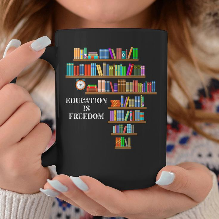 Education Is Freedom Book Reader Black History Month Pride Coffee Mug Funny Gifts