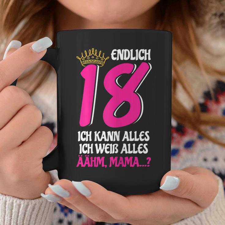 Endlich 18 Tassen für Damen, Lustiges Volljährig Mädchen Geburtstagsshirt Lustige Geschenke