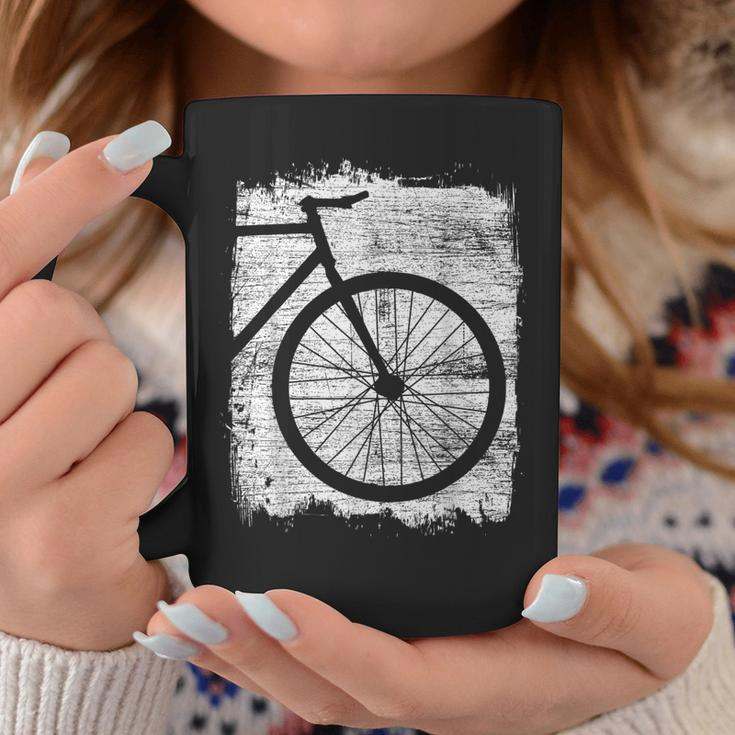 Fahrrad-Silhouette Grafik-Tassen in Schwarz, Stilvolles Radfahrer-Tee Lustige Geschenke