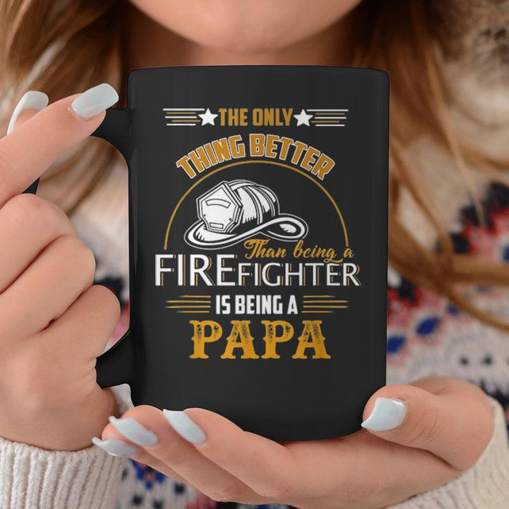 Firefighter Fireman Dad Papa Fathers Day Cute Gift Idea Coffee Mug Funny Gifts