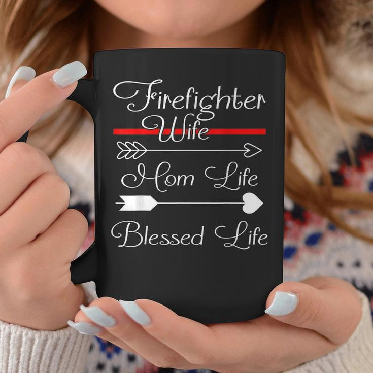 Firefighter Wife Mom Life Blessed Life V2 Coffee Mug Funny Gifts
