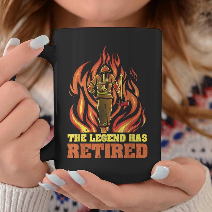 Fireman Retirement Plan The Legend Has Retired Firefighter Coffee Mug Funny Gifts