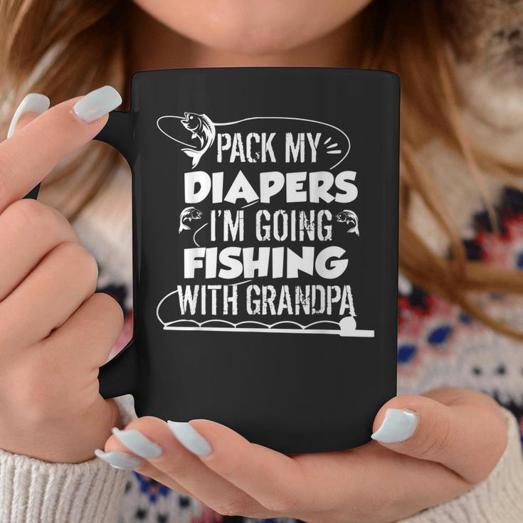 Fishing Rod Pack My Diapers Im Going Fishing With Grandpa Gift For Mens Coffee Mug Unique Gifts