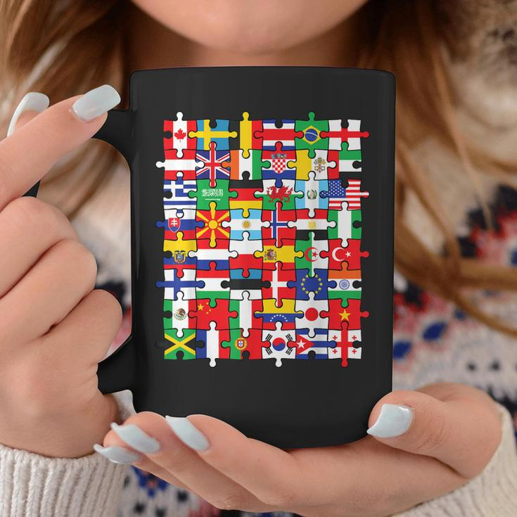 Flags Of Countries Of The World International Flag Puzzle Coffee Mug Unique Gifts